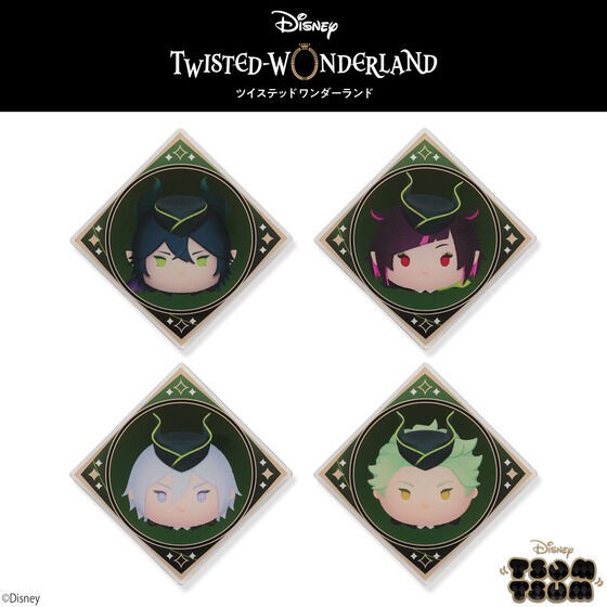 PRE-ORDER : Hapikuro! Disney Twisted Wonderland Tsum Tsum Acrylic Badge (Random)