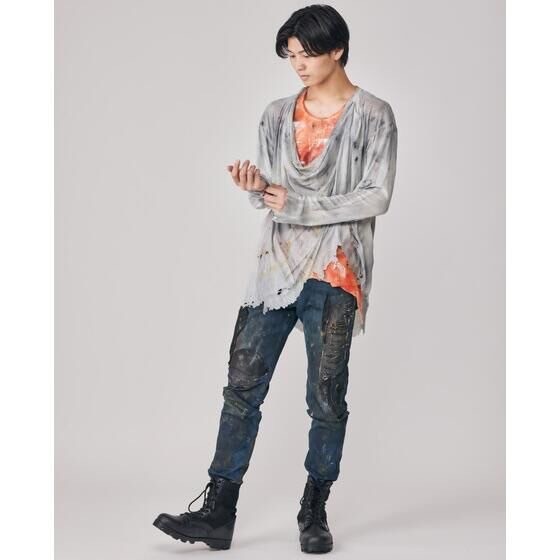 PRE-ORDER : Kamen Rider Gotchard x h.NAOTO Gotchard Daybreak Grunge Style Denim