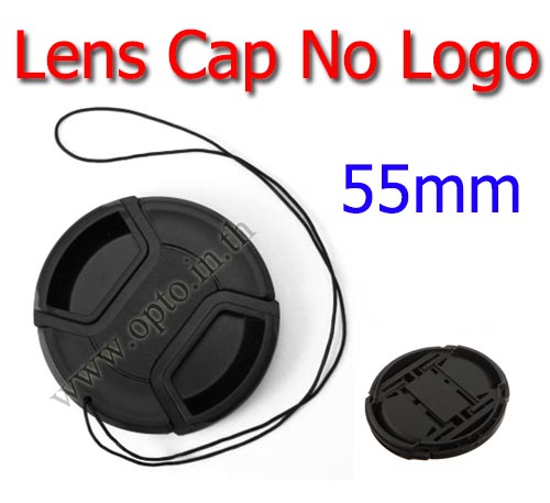 55mm. ฝาปิดหน้าเลนส์ไม่มีโลโก้สำหรับกล้อง Canon Nikon Sony Sigma Tamron