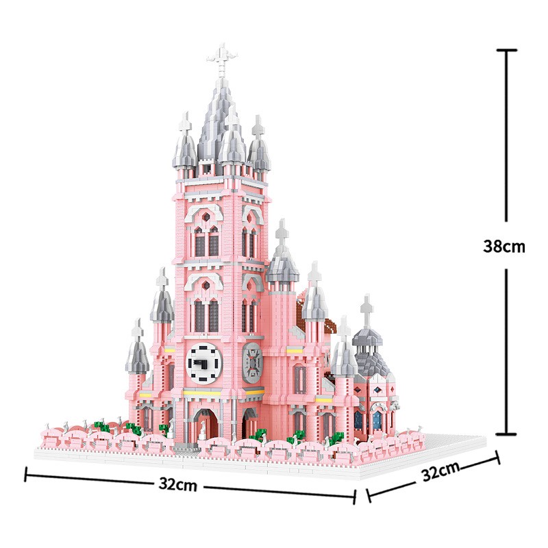 Zhe gao LZ 8052 Ho Chi Minh Pink Church 7017pcs