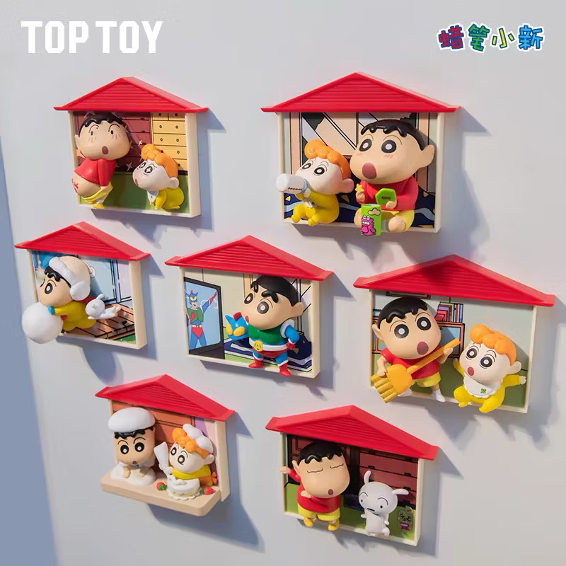 แม่เหล็กติดตู้เย็น ได้ 1ตัว Crayon Shinchan Nohara Family Series Fridge Magnet