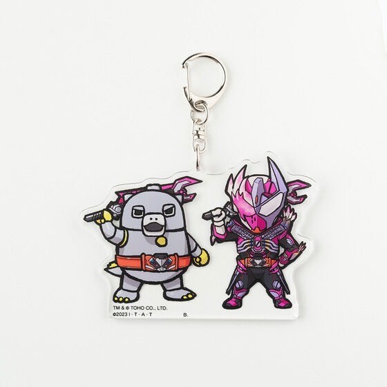 PRE-ORDER : Kamen Rider Gotchard x Chibi Godzilla's Counterattack Acrylic Keychain (5 types)