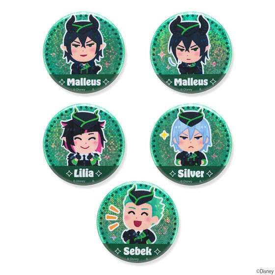 PRE-ORDER : [Hapikuro!] Disney Twisted Wonderland Can Badge Irasutoya