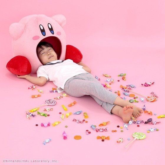 PRE-ORDER : ‘Inhaling! kirby’ Plush Cushion