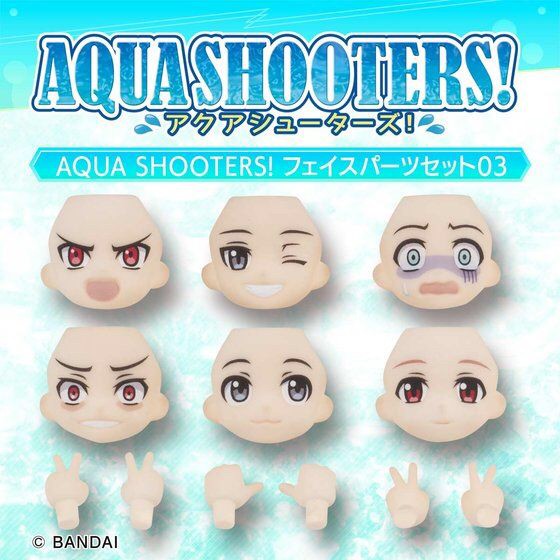 PRE-ORDER : AQUA SHOOTERS! Face Parts Set 03