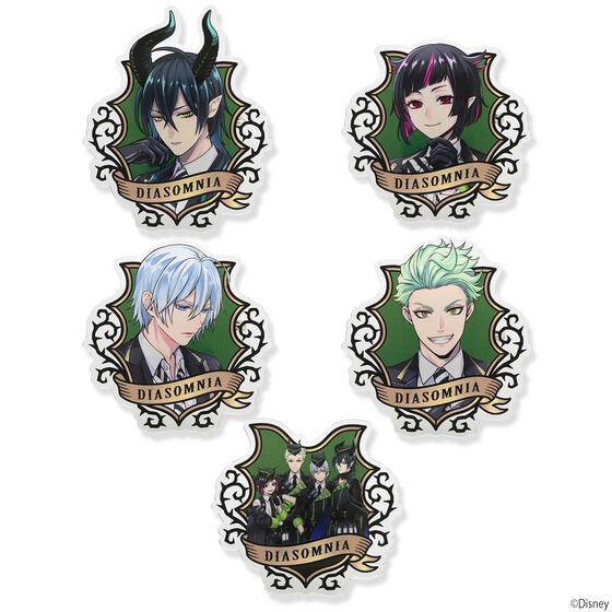 PRE-ORDER : Hapikuro! Disney Twisted Wonderland Uniform Pattern Acrylic Badge (29 random types in total)