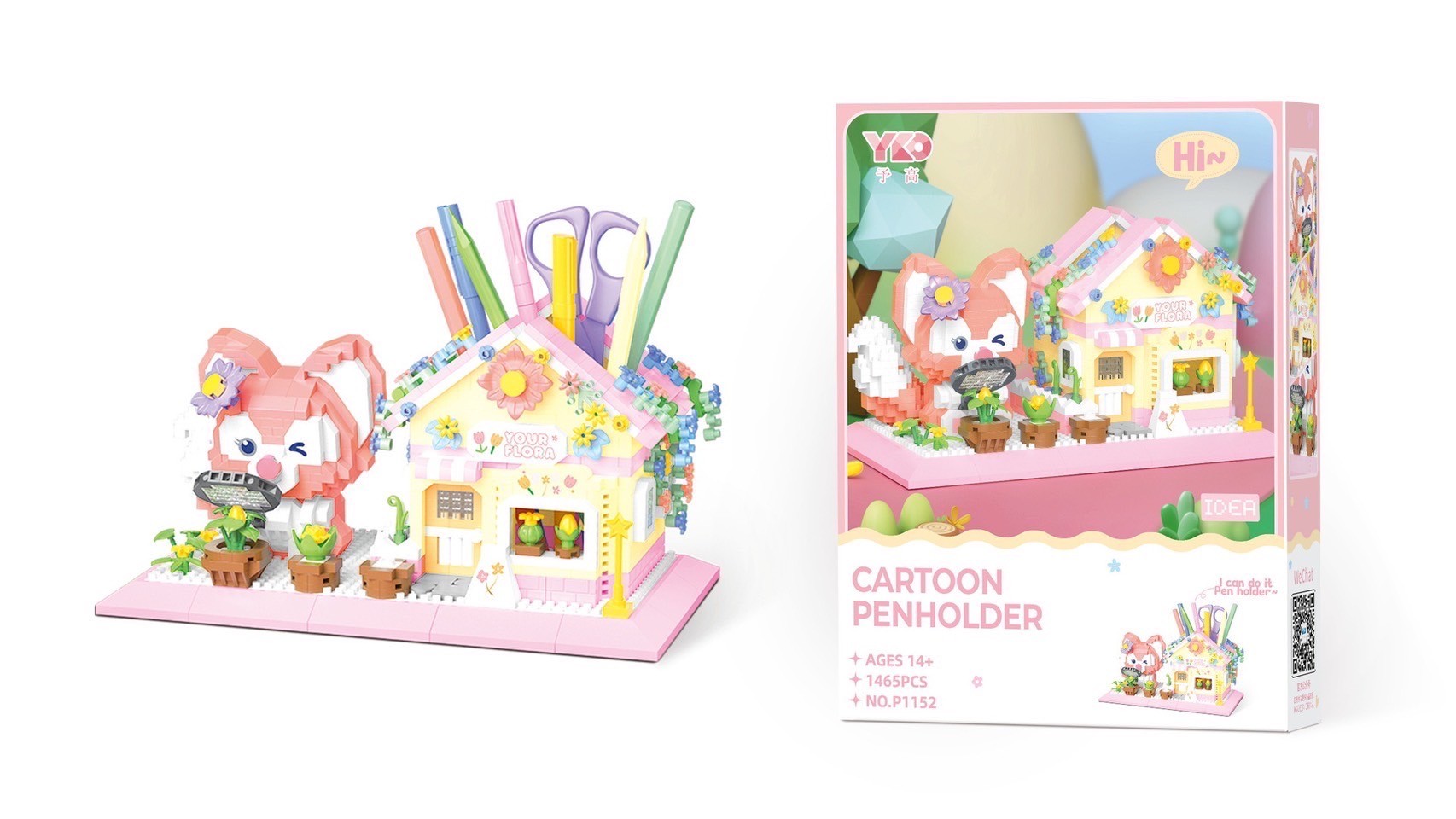 YKO P 1152 - 1157 Pen Holder Shop Set Cinnamoroll / Pikachu / Stella lou / Lotso / Kuromi / Linabel