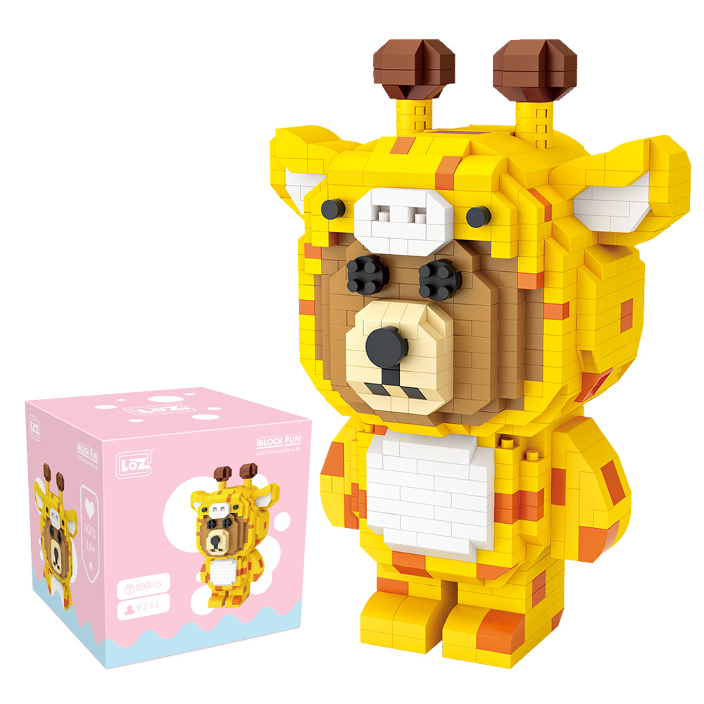 Loz 9231 Line Town Brown Cosplay 890pcs