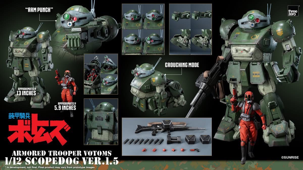 Pre-order : Armored Trooper VOTOMS 1/12 Scopedog Ver.1.5 by Threezero