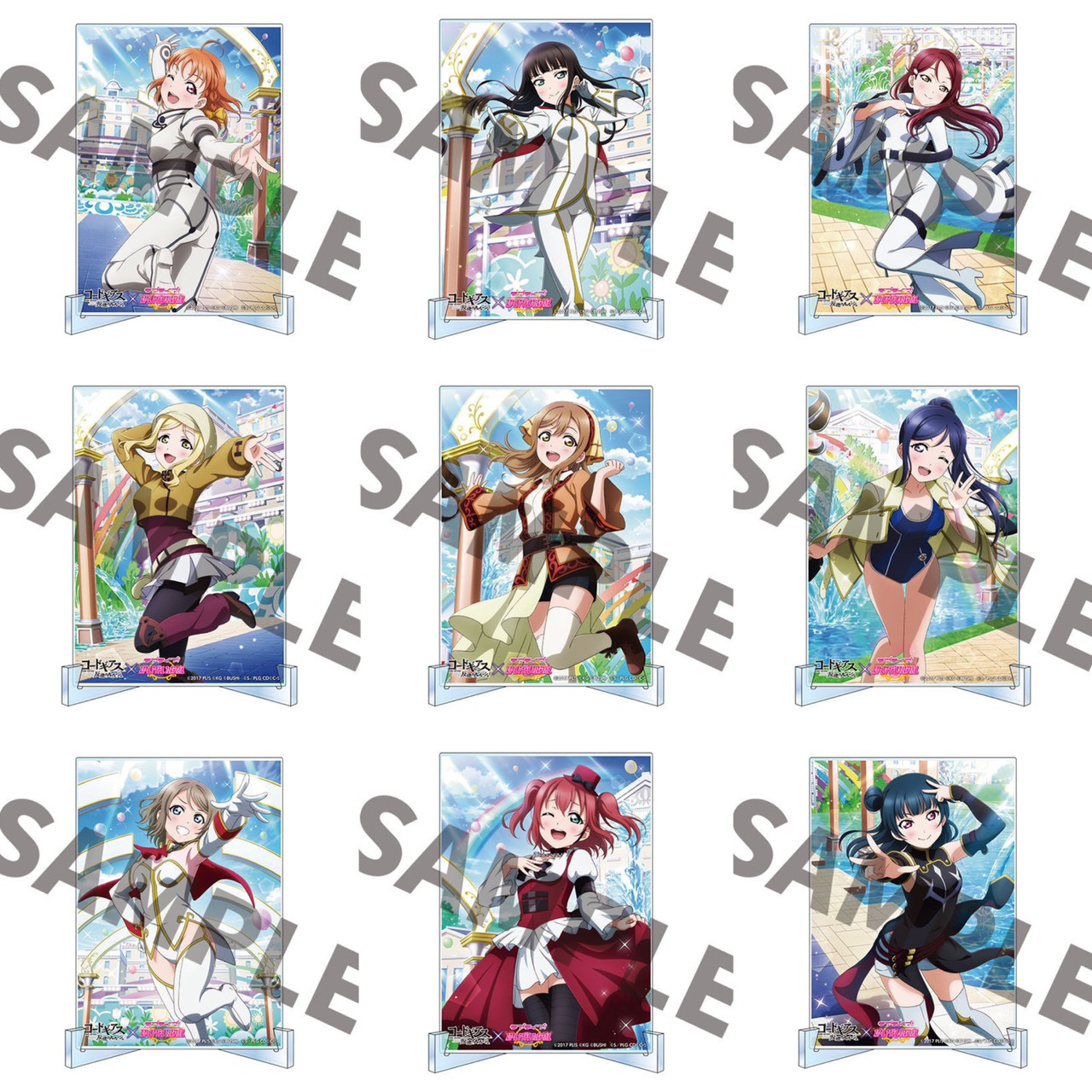 PRE-ORDER : "Love Live! School Idol Festival" x "Code Geass: Lelouch of Rebellion" Collaboration Aqours A6 Acrylic Panel <9 types in total>