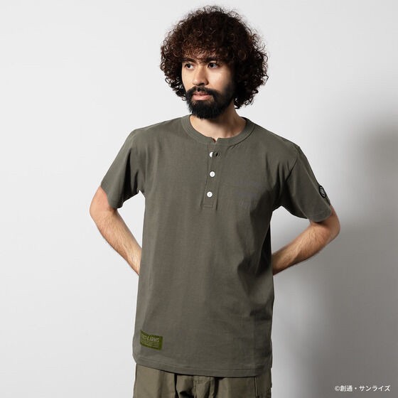 PRE-ORDER : STRICT-G.ARMS "Mobile Suit Gundam" Henley Neck Short Sleeve T-shirt Reflector