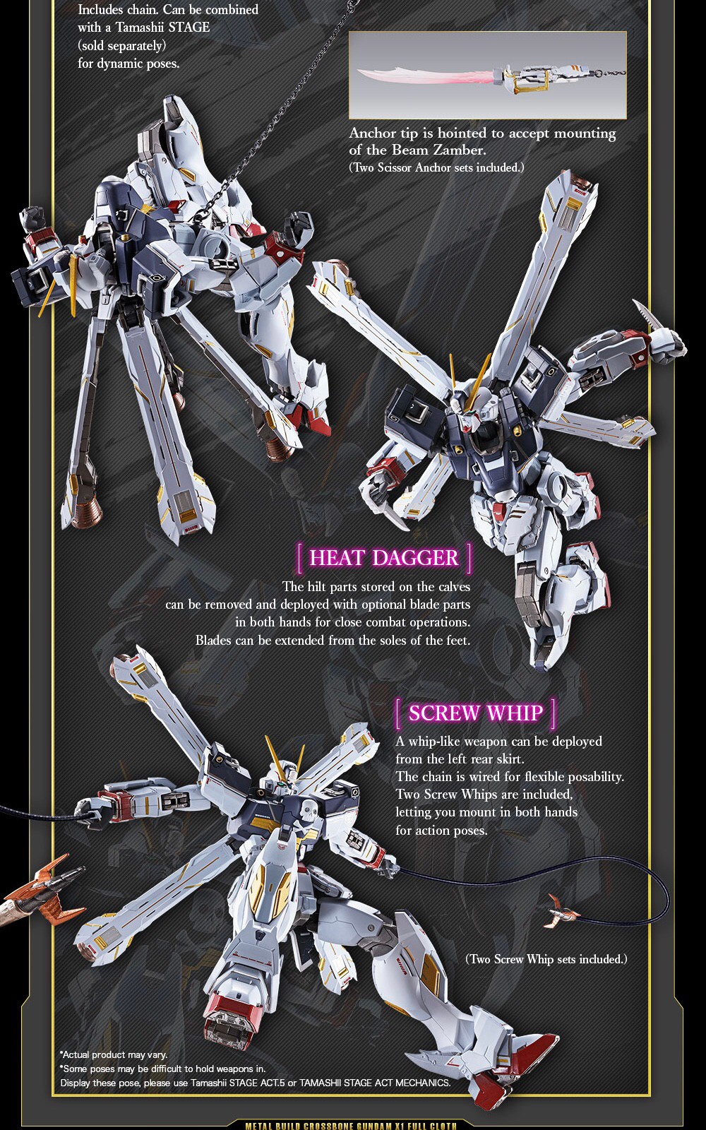 METAL BUILD Crossbone Gundam X1 Full Cloth By Premium Bandai (Lot JP มีกล่องน้ำตาล)