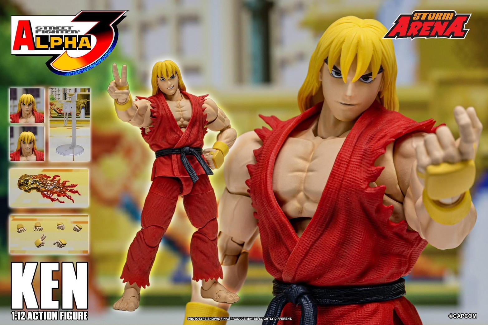Pre-order : STORM ARENA Street Fighter Alpha 3: Ken Masters 1/12 Scale Action Figure by Storm Collectibles