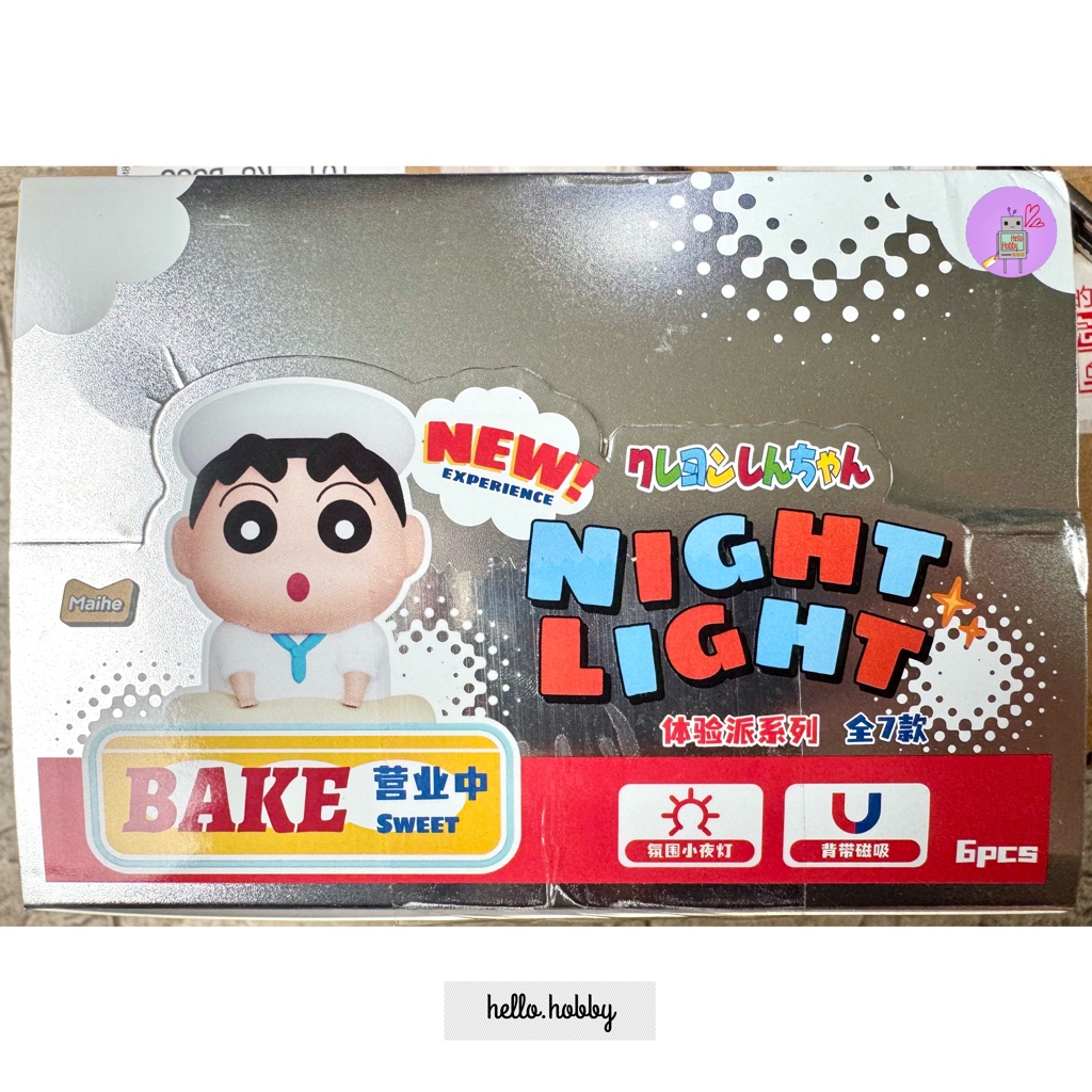 แม่เหล็กติดตู้เย็น มีไฟ ได้ 1ตัว Crayon Shinchan Experience Series Night Light Fridge Magnet by Maihe