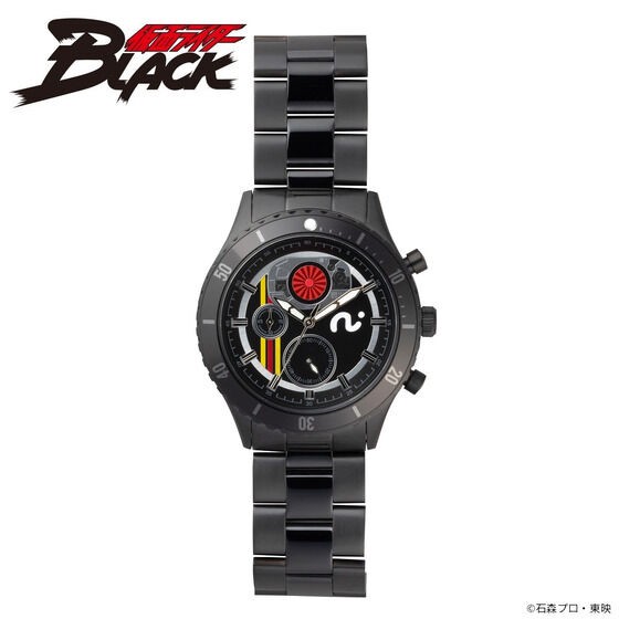 PRE-ORDER : Showa Kamen Rider Chronograph Watch [Live Action Watch] [BLACK・Shadow Moon]