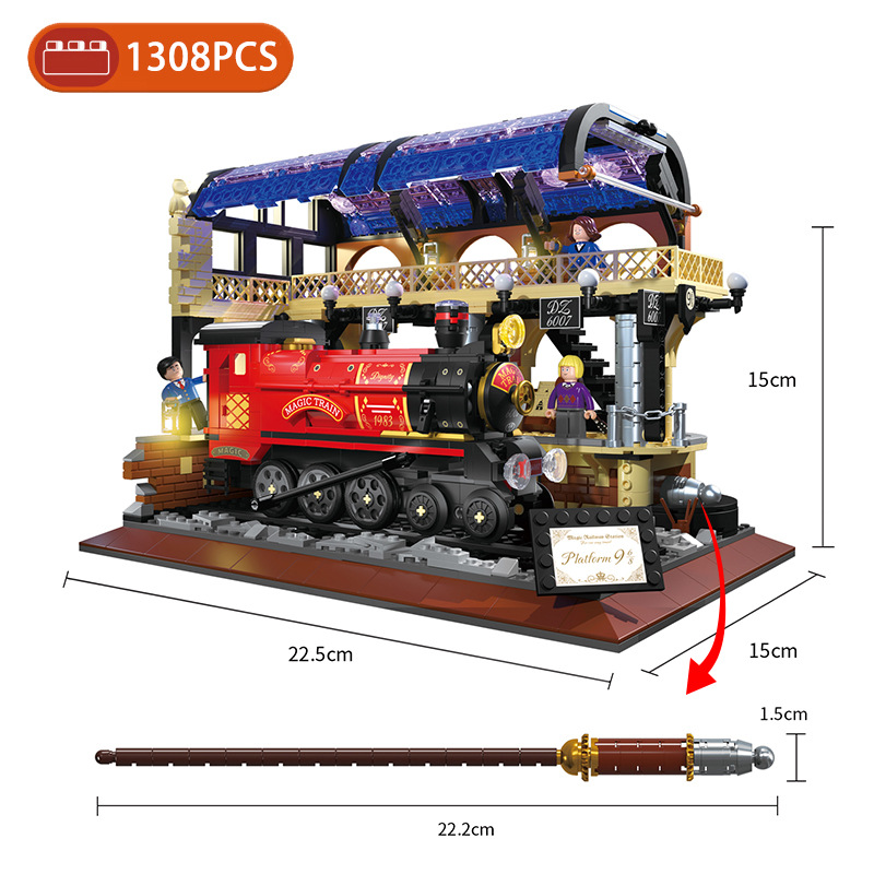 Zhe Gao Dz 6007 - Harry Potter - Magic Railway Station 1308pcs