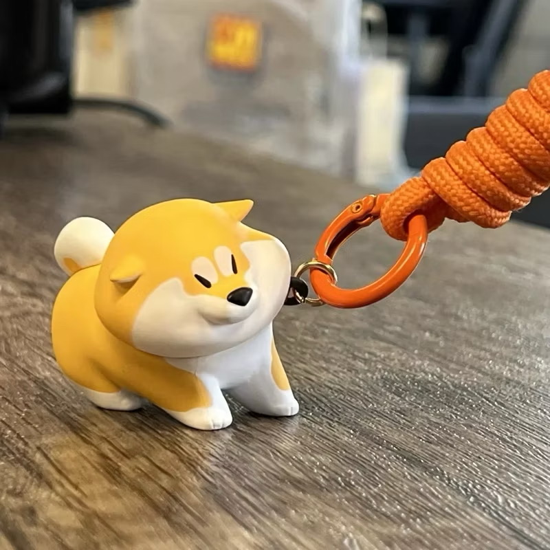 พวงกุญแจ ลิขสิทธิ์แท้ ได้ 1ตัว - Shiba - Achai Goji Puppy Crossing Daily Work Series Keychain by Dodowo