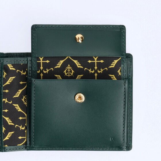 PRE-ORDER : Mobile Suit Gundam Zabi Family Motif Leather Accessory Item Bi-fold Wallet