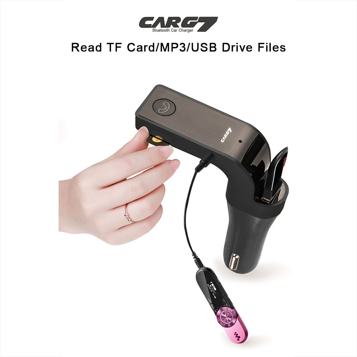 Car G7 USB Bluetooth สีดำ