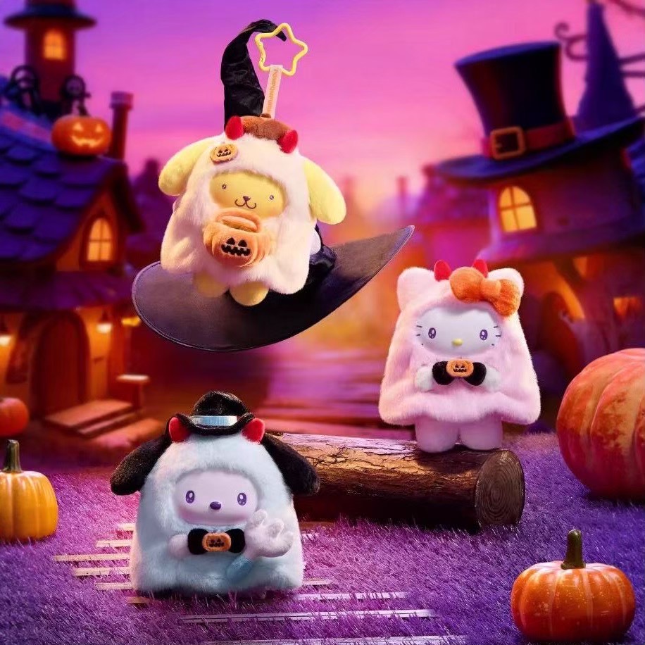 ตุ๊กตาพวงกุญแจ Sanrio - Halloween Candy Carnival Night Series Vinyl Plush Pendant Keychain by Miniso