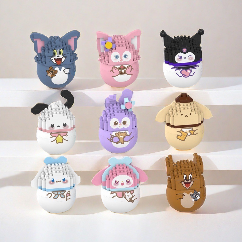 ตัวต่อนาโนตุ๊กตาล้มลุก Size M - Gejia 6091-6092 - Swing Ball Sanrio Tom & Jerry