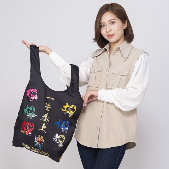 PRE-ORDER : Samurai Sentai Shinkenger Deformed Foldable Tote Bag (medium)