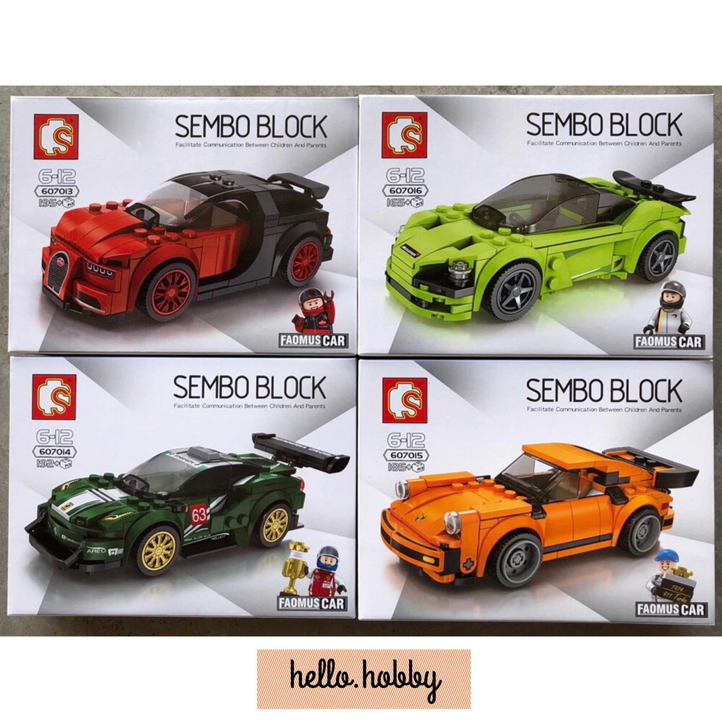 Sembo Block 607013-607016 Speed Champions