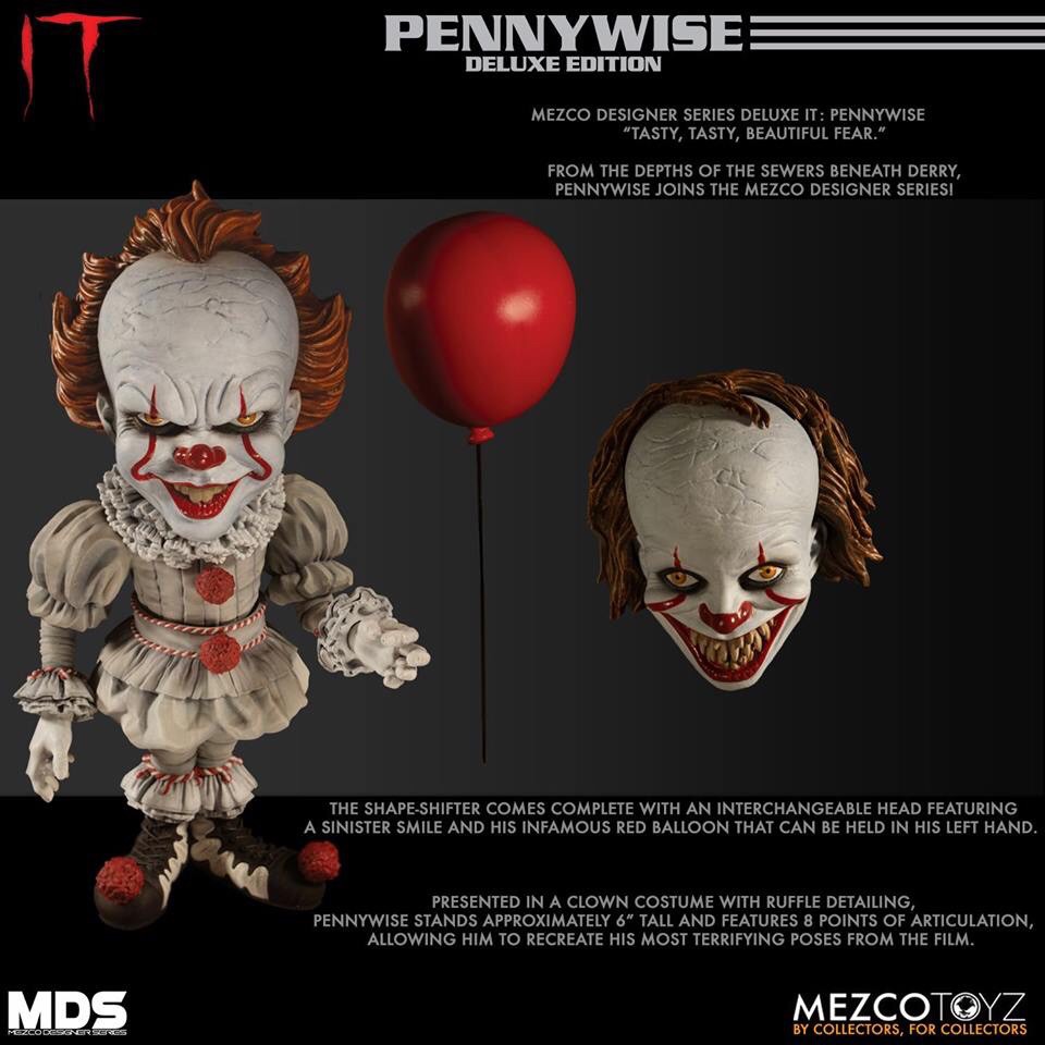 MEZCO DESIGNER SERIES Deluxe IT: Pennywise by Mezco Toyz