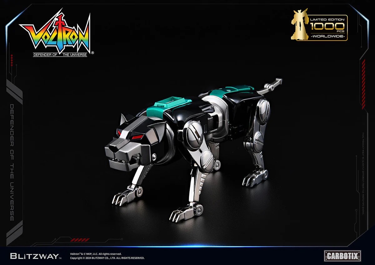 หุ่นยนต์ CARBOTIX - *Limited 1,000 pcs Worldwide* Carbotix Black Voltron & Base Complete Set by Blitzway (หุ่น+ฐาน+อาวุธเสริม) (มีกล่องน้ำตาล)