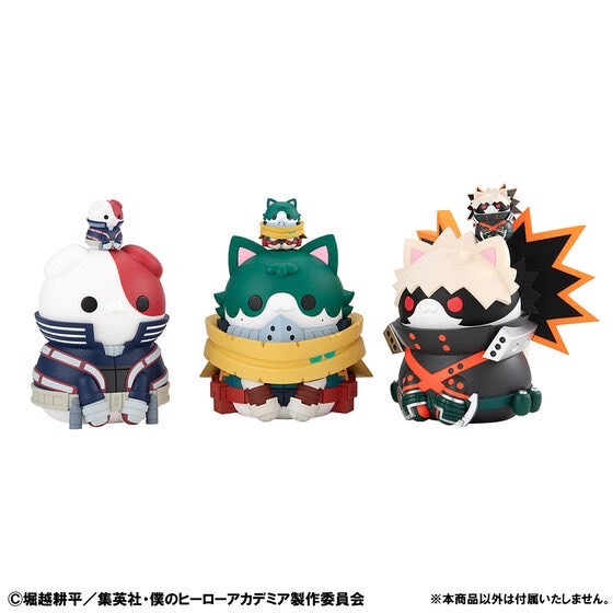 PRE-ORDER : My Hero Academia Meow Meow Meow Meow Set: Big Hero Academia Kittens, Midoriya, Bakugo, and Todoroki [Bonus Sticker Included]