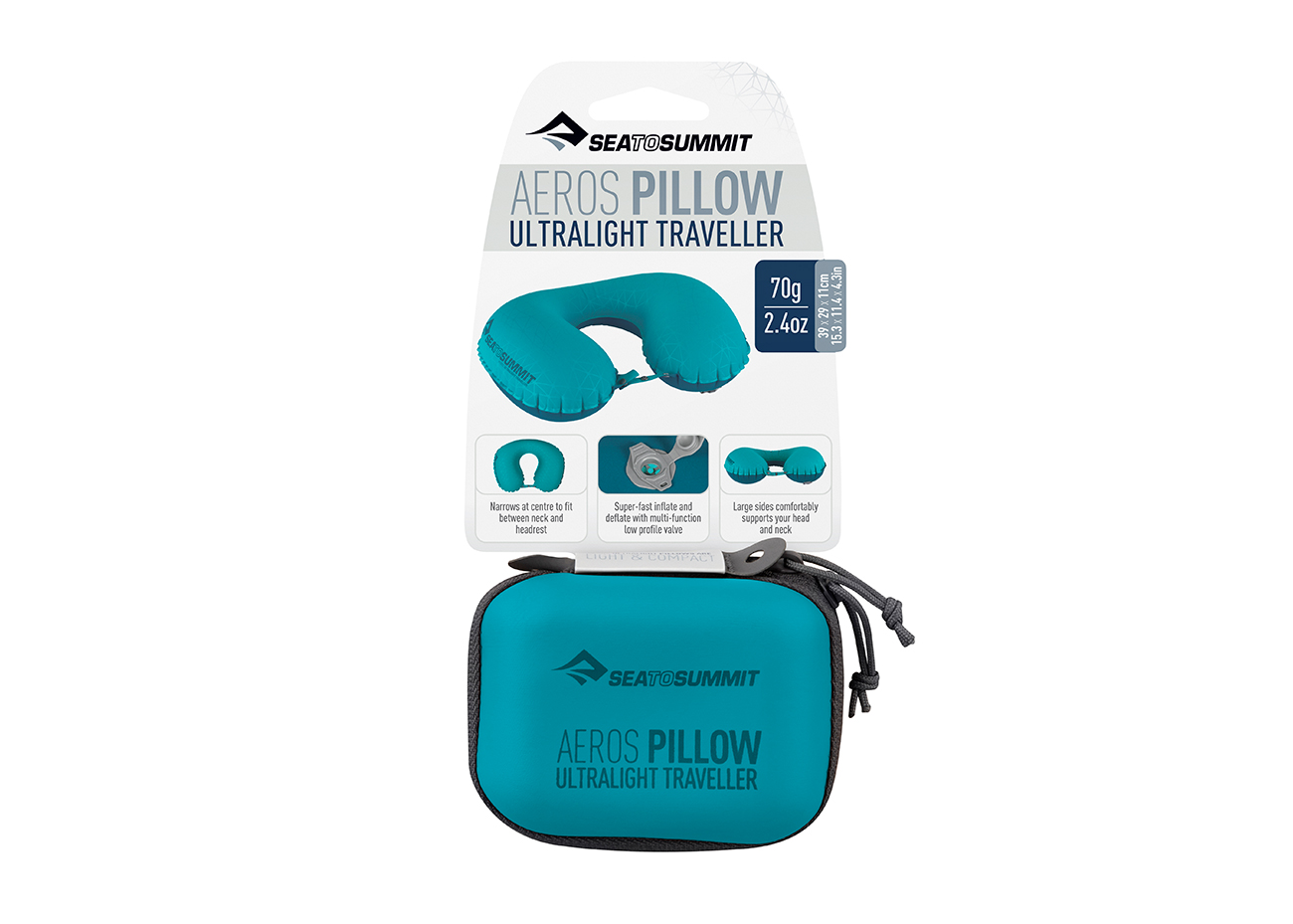 หมอนเป่าลมพกพา SeaToSummit Aeros Ultralight Pillow Traveller