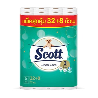 กระดาษชำระ สก๊อตต์ clean care แพ็ค 40 ม้วน