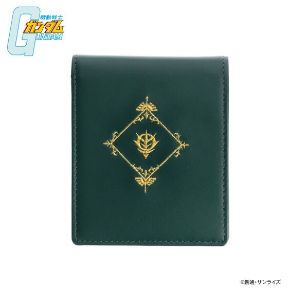 PRE-ORDER : Mobile Suit Gundam Zabi Family Motif Leather Accessory Item Bi-fold Wallet