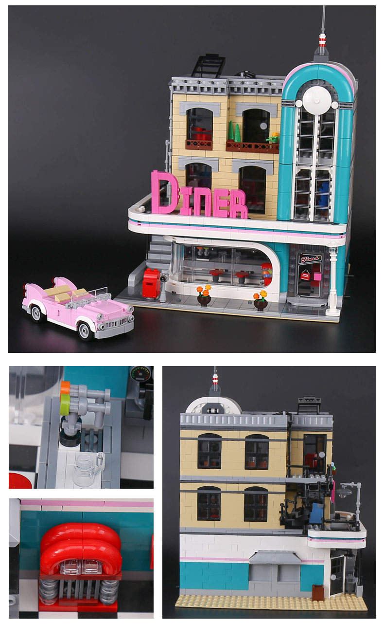 LEPIN 15037 Downtown Diner 2778pcs