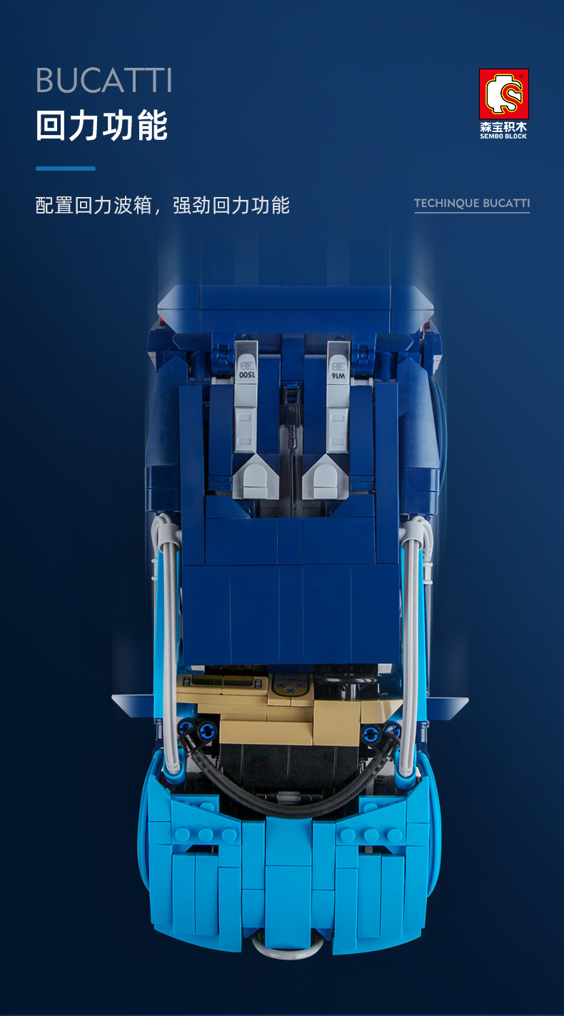 Sembo block 701602 Bugatti 641pcs