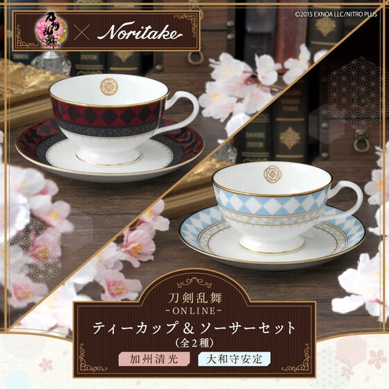 PRE-ORDER : Touken Ranbu -ONLINE- x Noritake Tea Cup & Saucer Set