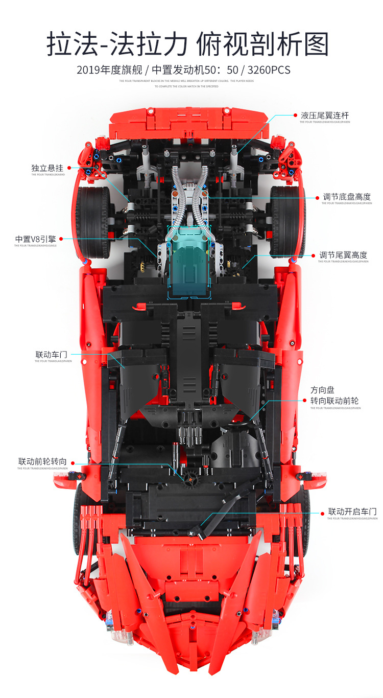 Happy Build XQ 1002 LaFerrari F150 3260pcs