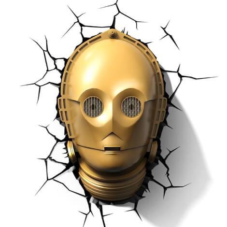 โคมไฟติดผนัง 3D - Star Wars - C-3PO 3D Deco LED Light by 3D Light FX