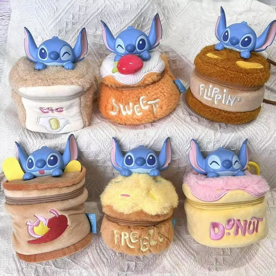 ได้1 ชิ้น กระเป๋าใส่ของจุกจิก ลิขสิทธิ์แท้ - Disney - Stitch - Flipping Amazing Fun Food Bag Series