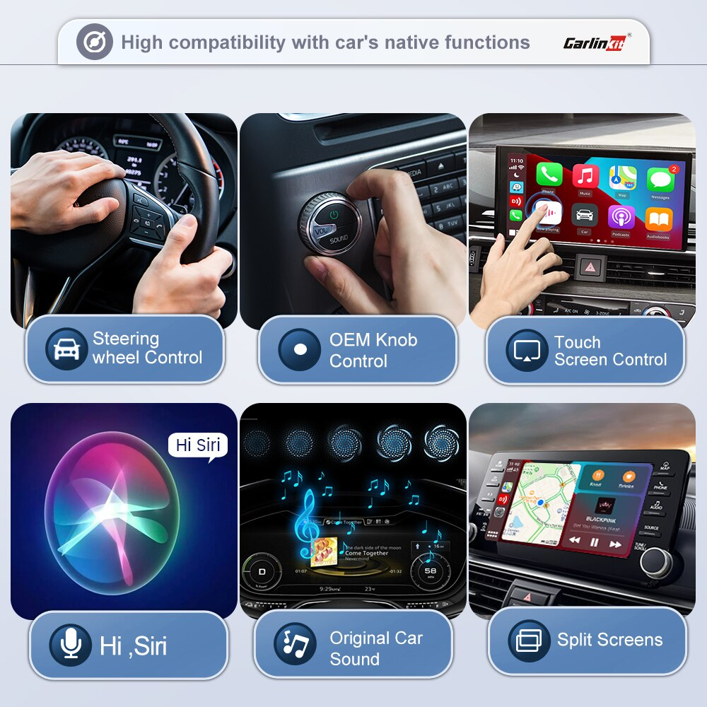 CarLinkit4.0 wireless Apple carplay Android Auto dongle สำรับวิทยุเดิมติดรถจากโรงงานที่มี carplayแบบเสียบสายอยู่แล้ว ทำให้เป็นไร้สาย