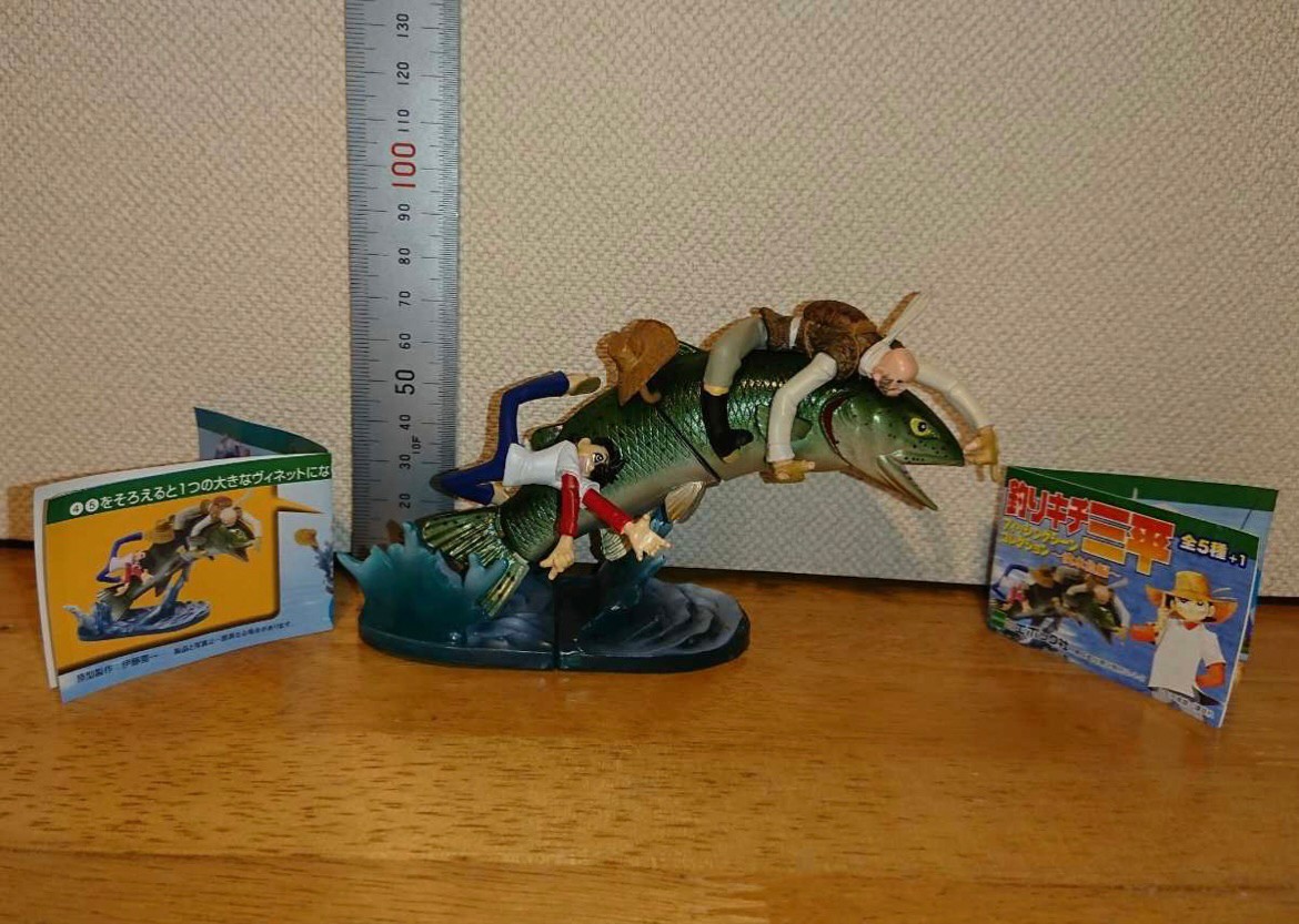 กาชาปอง เจ้าหนูสิงห์นักตก Fishing Boy Fisherman Sanpei Tsurikichi Sanpei Fishing Scene Collection ~Freshwater Fish Edition~ Gashapon by Epoch (Set of 5+1)