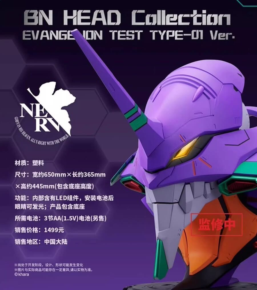 Pre-order : *Exclusive Bandai China* BN HEAD Collection Evangelion Test Type-01 Ver.