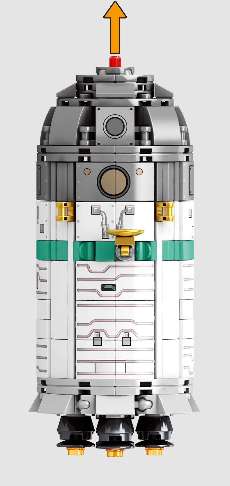 Sembo block 203301-203306 Rocket Ship to the Moon