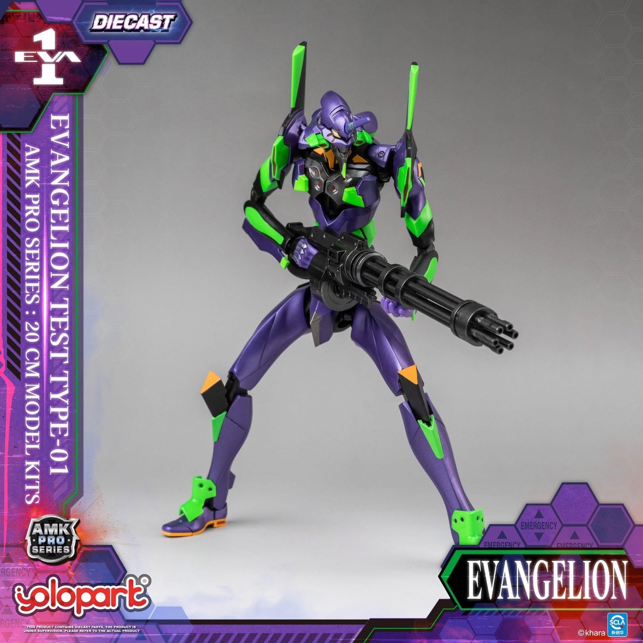 Pre-order : AMK PRO Series Evangelion EVA-01 TEST TYPE Model Kit by Yolopark