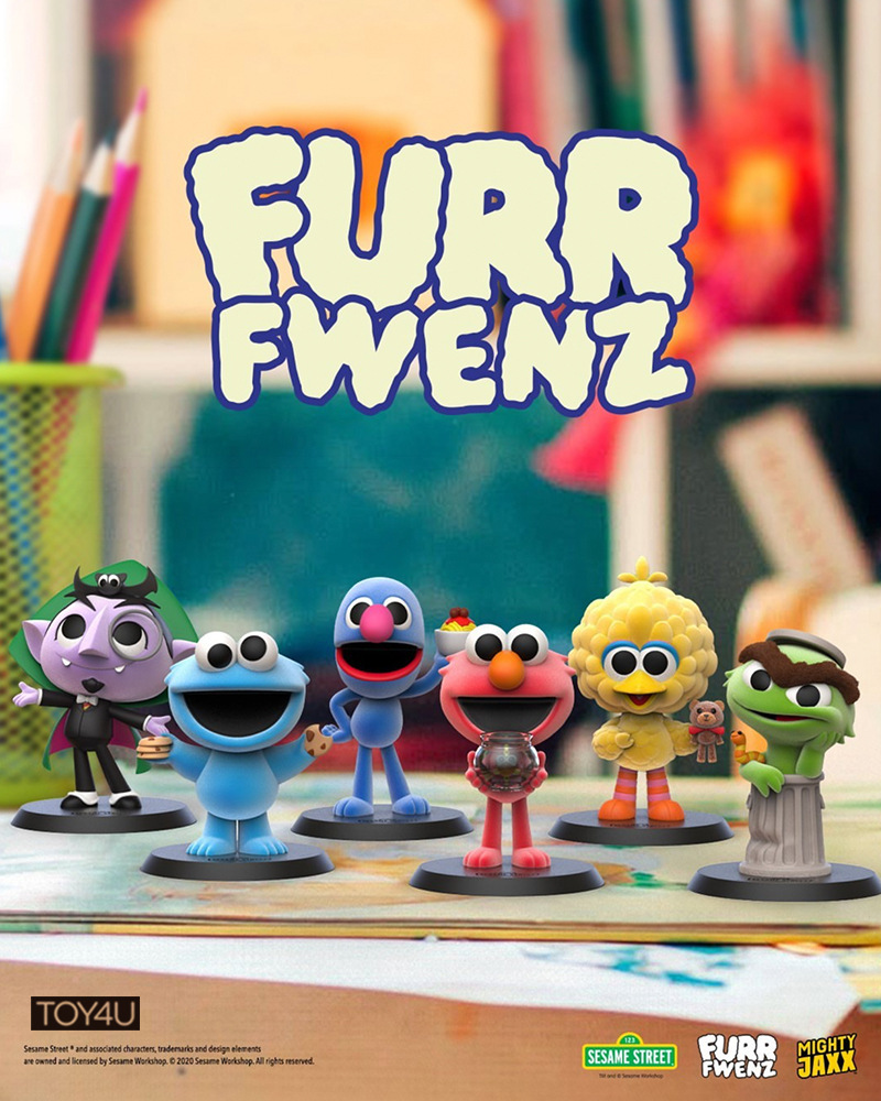 Fur Fwenz : Sesame Street Series Blind Box by Mighty Jaxx (Set of 6+3 secrets)