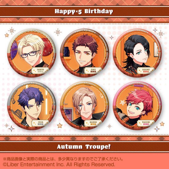 PRE-ORDER : A3! Hologram Tin Badge ~Happy×5 Birthday Autumn Troupe!~