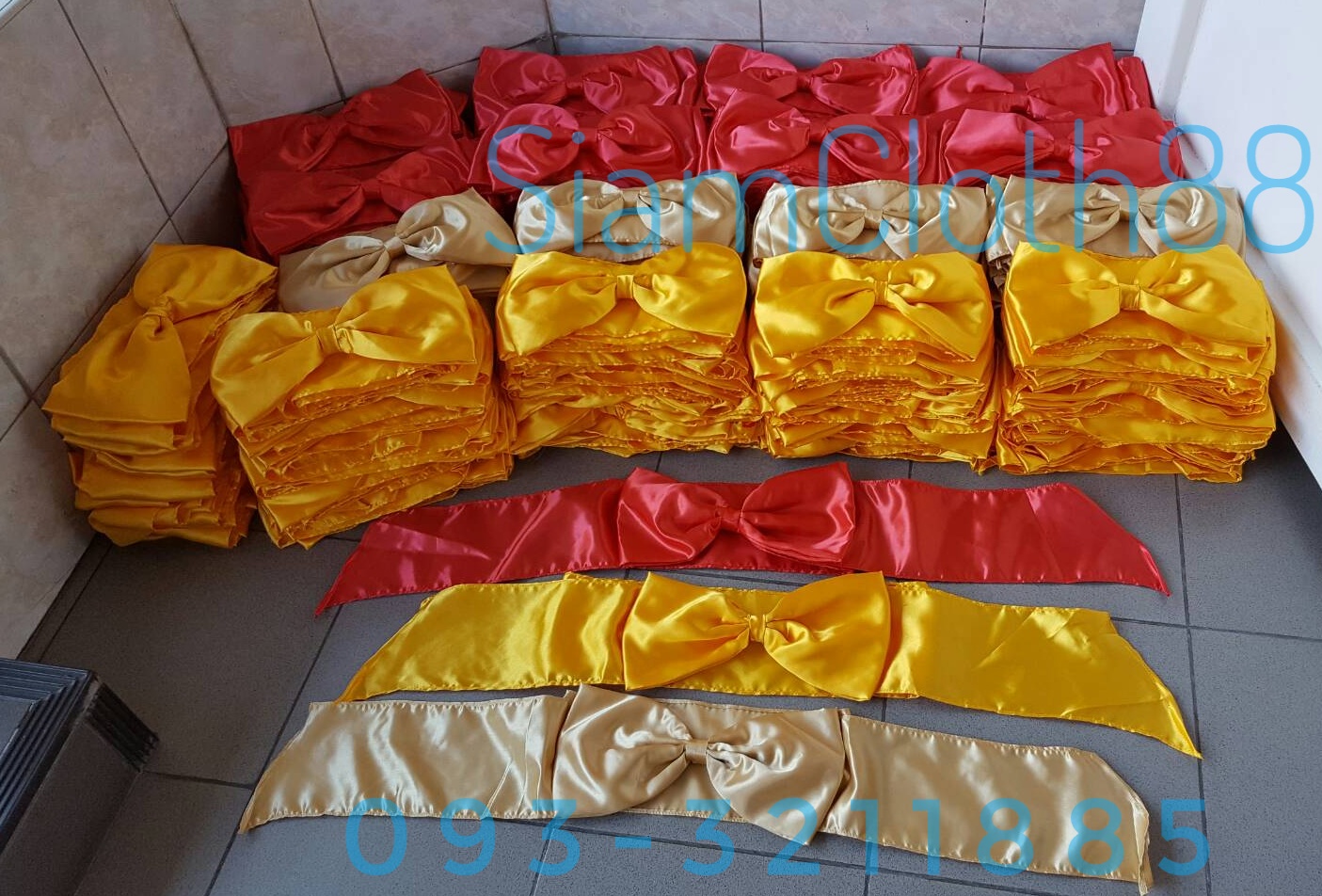 โบว์สำเร็จรูป เนื้อผ้าต่วน