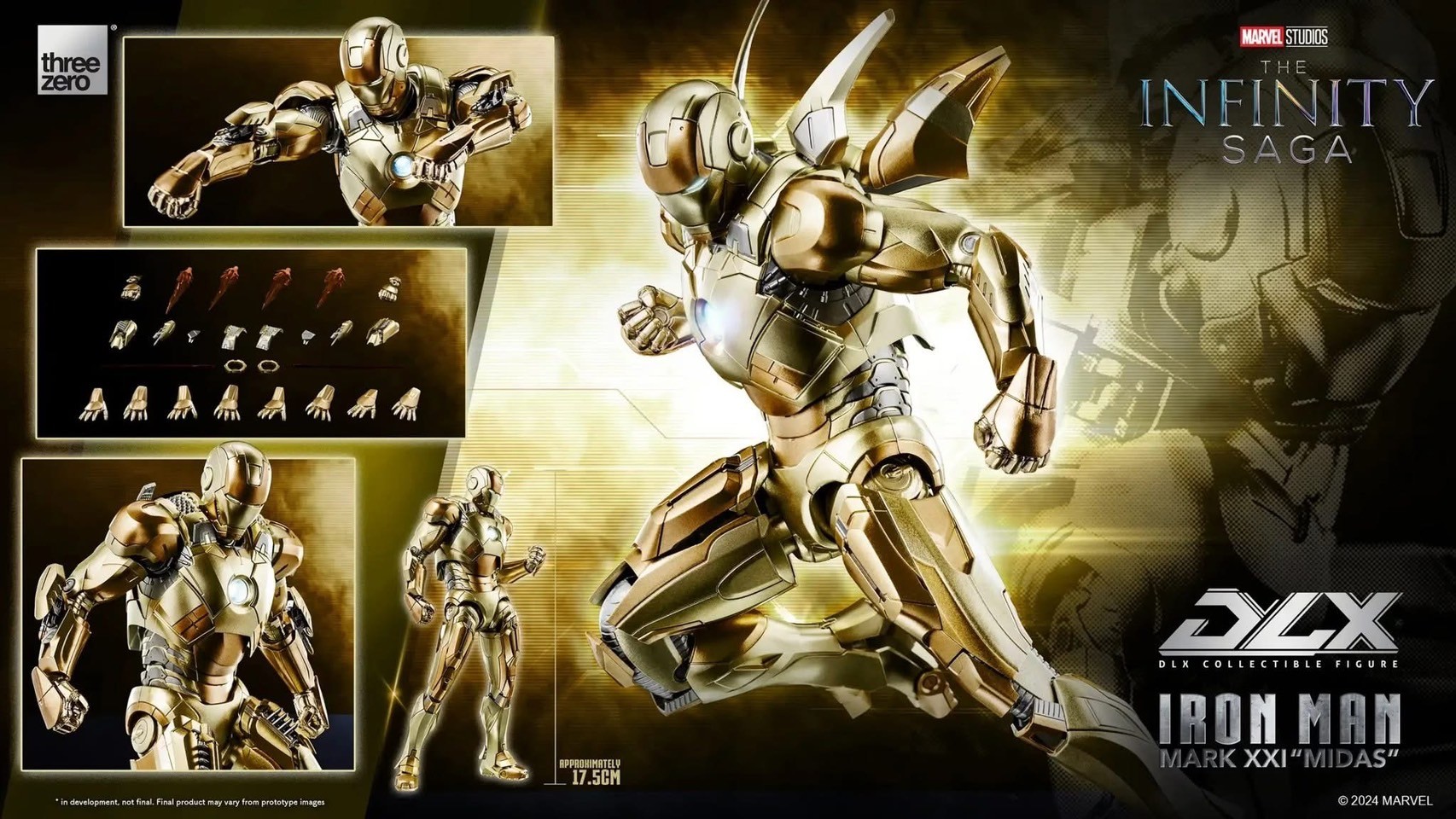 Pre-order : Marvel Studios: The Infinity Saga DLX Iron Man Mark 21 “Midas” by Threezero