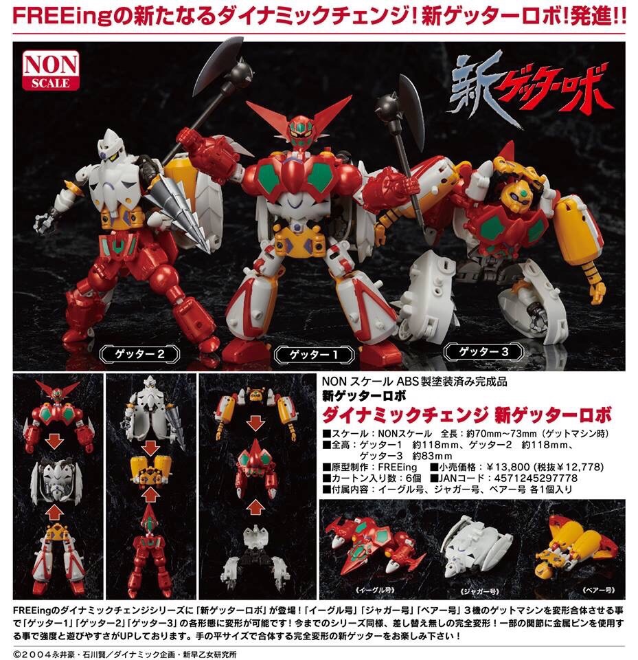 Dynamic Change: New Getter Robo by FREEing