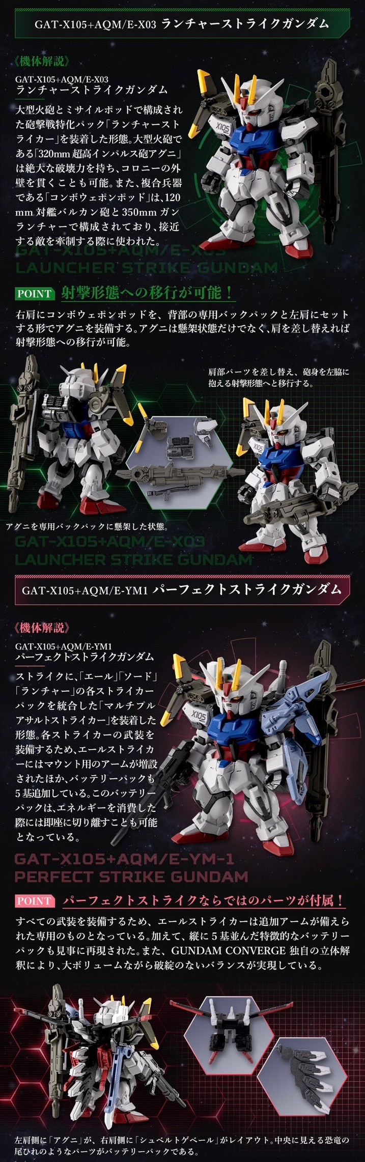PRE-ORDER : FW GUNDAM CONVERGE CORE Strike Gundam FULL WEAPON SET